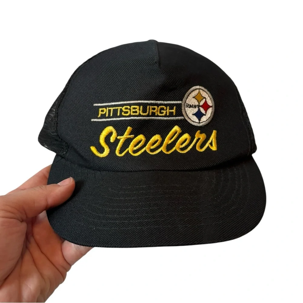 Vintage Otto Pittsburgh Steelers NFL Snap Back Adjustable Trucker Hat‎ OS